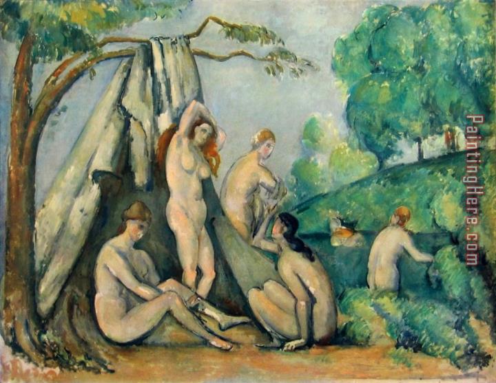 Paul Cezanne Bathers in Front of a Tent